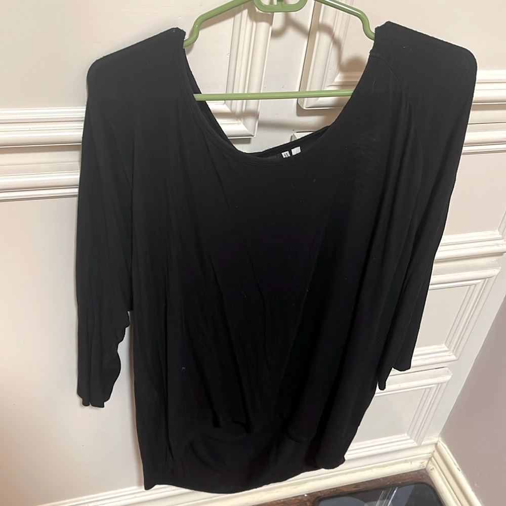 Black blouse with keyhole cut outs